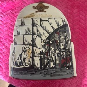 Disney Red and Cream ‘Pirates of the Caribbean’ Loungefly Mini Backpack 🤍